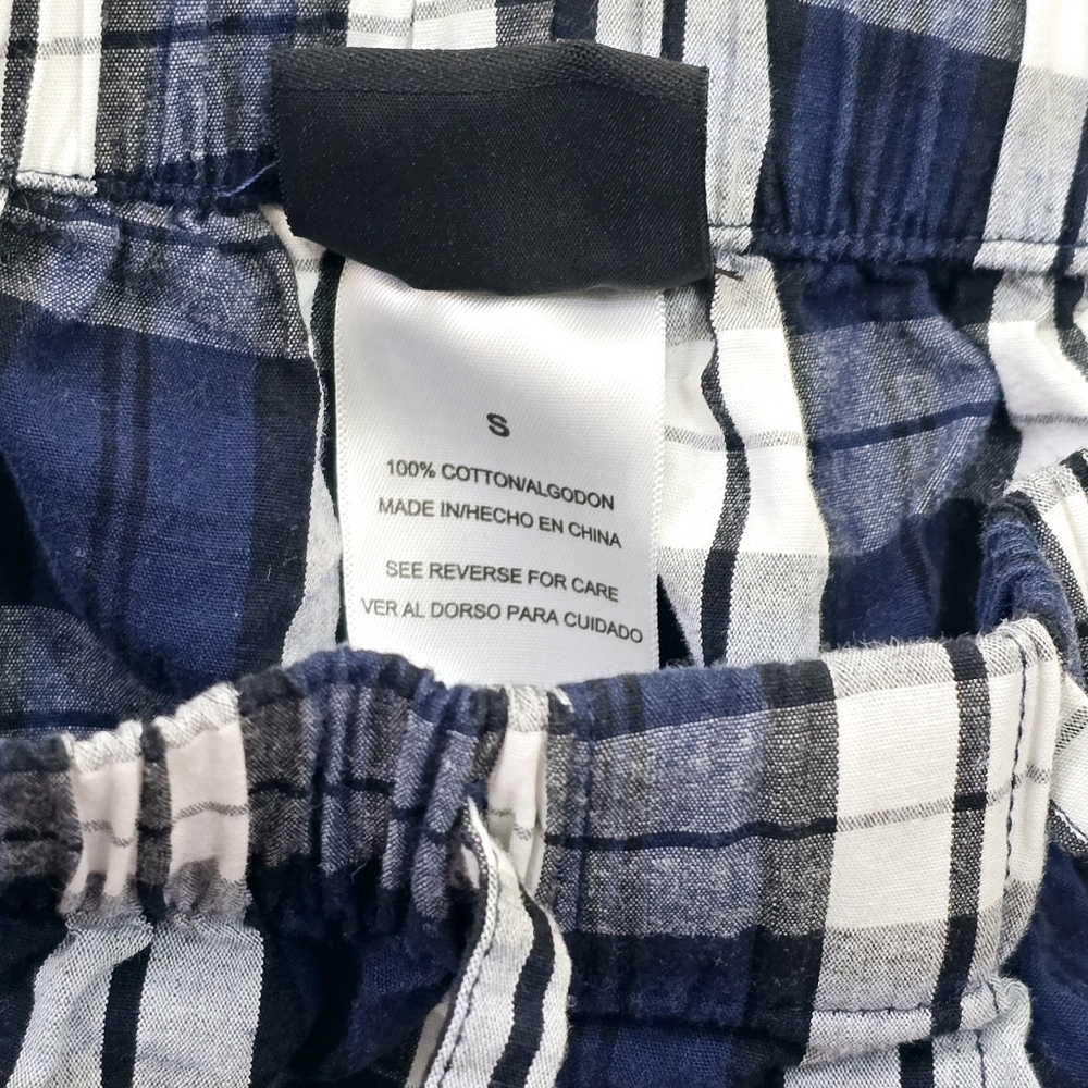 Loyola University Chicago Sleep Pants Blue Plaid Checker S Wide Leg Loungewear - Picture 5 of 8